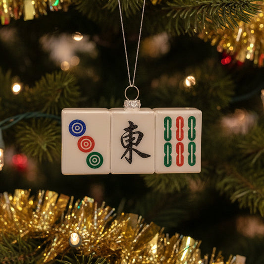 Product image of Mahjong Tiles Asia Series Glass Hanging Ornament