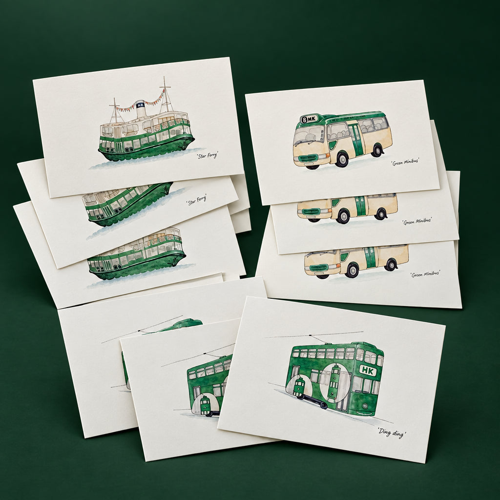 HK Transport Card Pack (6 Notecards)