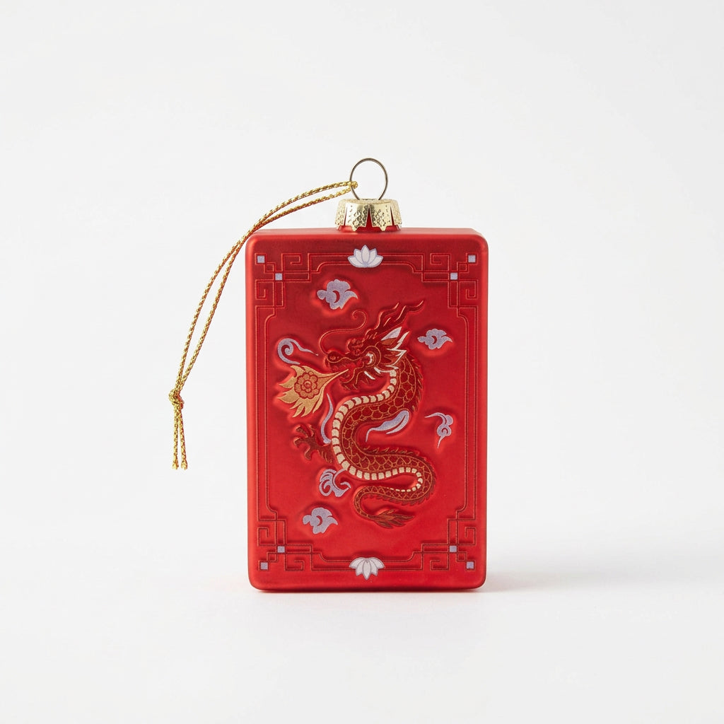 Mahjong – Hand-Painted Glass Hanging Ornament