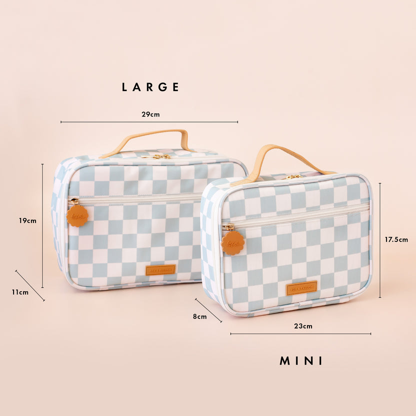 " Sage Check " Large Lunch Bag