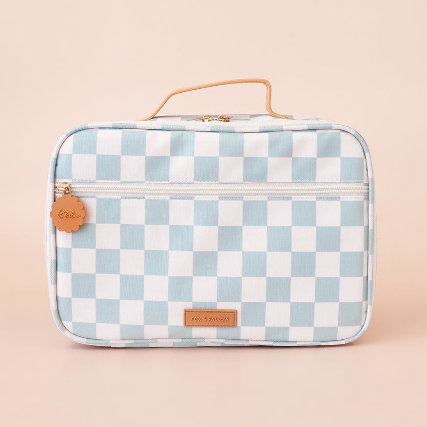 " Sage Check " Mini Lunch Bag