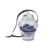 Blue Ceramic Ginger Jar Hanging Ornament