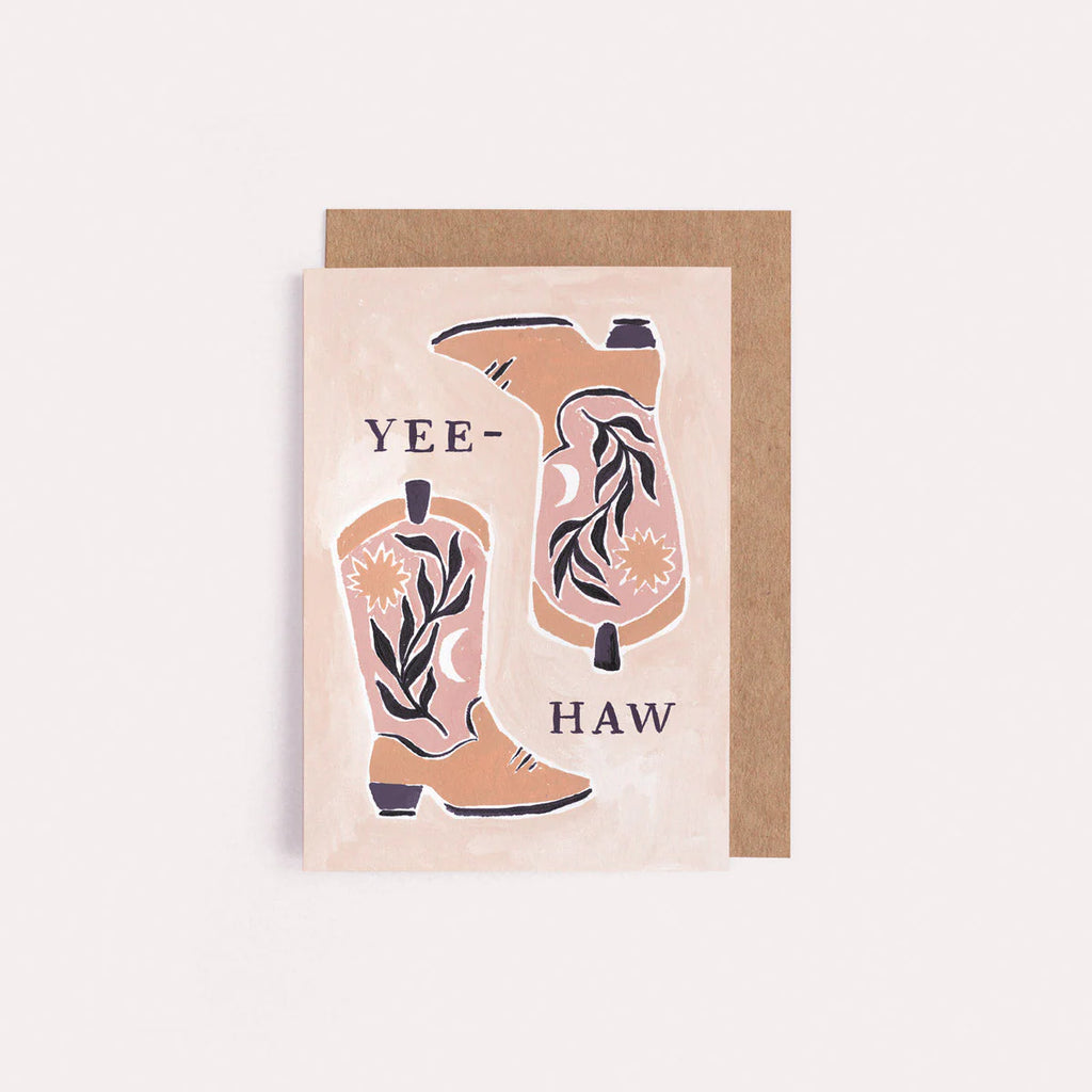 YEE-HAW COWBOY BOOTS MINI CARD