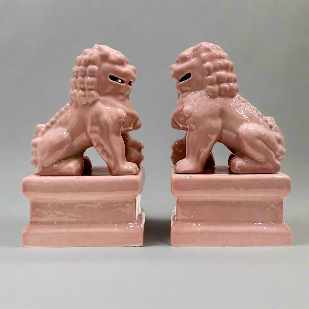 Ceramic Fu Lion Dogs - Pair