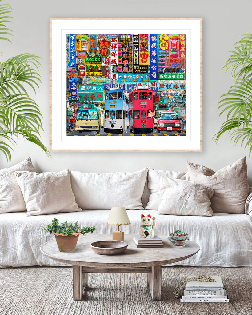 Hong Kong City Lights Artwork