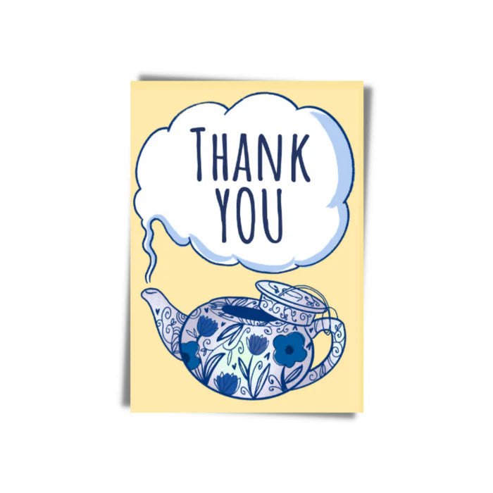 GREETING CARD: Thank You - Teapot - Thorn and Burrow
