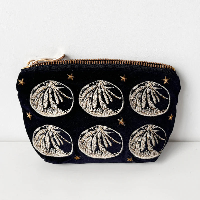Velvet Baozi Purse (Navy)