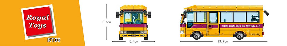 Hong Kong School Bus Building Blocks Set