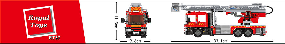 Hong Kong Fire Engine 55m Turntable Ladder Building Blocks Set