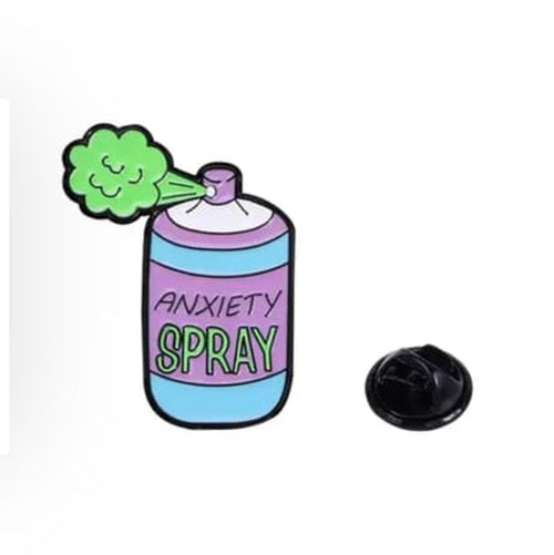 " Anxiety Spray " Enamel Pins