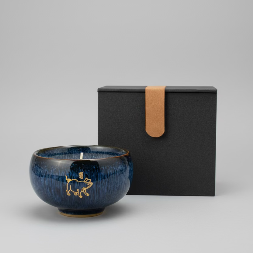 Chinese Zodiac Ceramic Teacup Candle in Gift Box