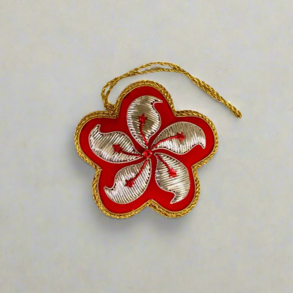 EMBROIDERED ORNAMENT : Bauhinia Flower