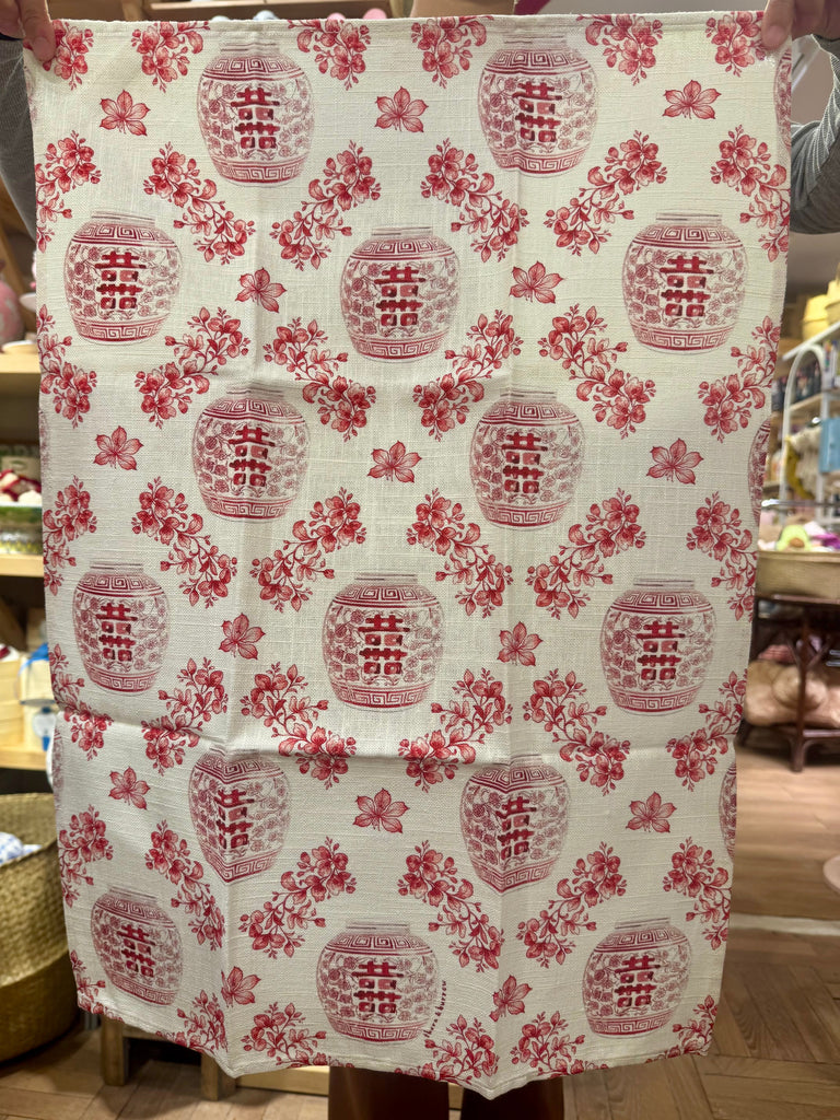 Hong Kong Ginger Jar Chinoiserie Tea Towel - Thorn and Burrow