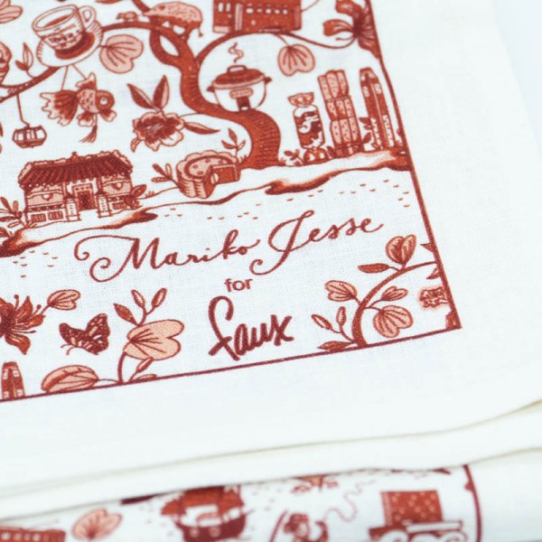 New HK Toile Tea Towel