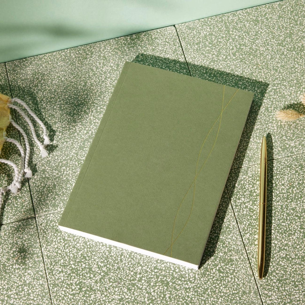 A5 Bullet Journal In Mid-Green - Dotted Notebook