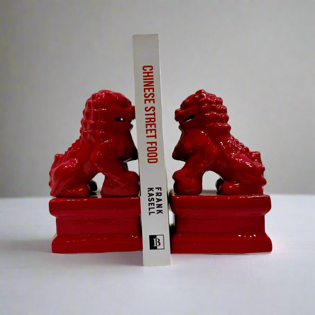 Ceramic Fu Lion Dogs - Pair