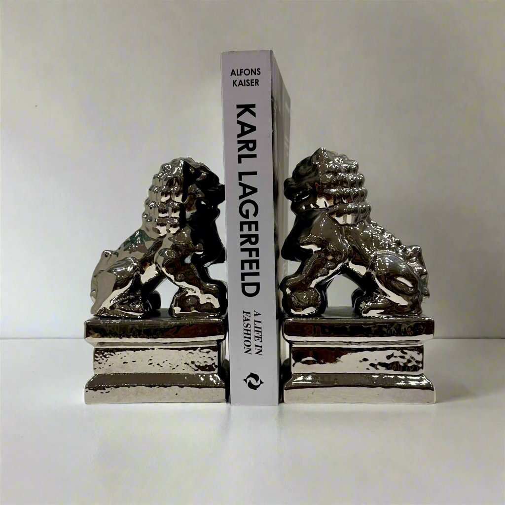 Ceramic Fu Lion Dogs - Pair