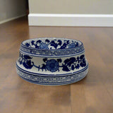 Blue & White Ceramic Pet Bowl