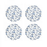 Japan Toile 10.5-Inch Dinner Plates (Set of 4) – Indigo
