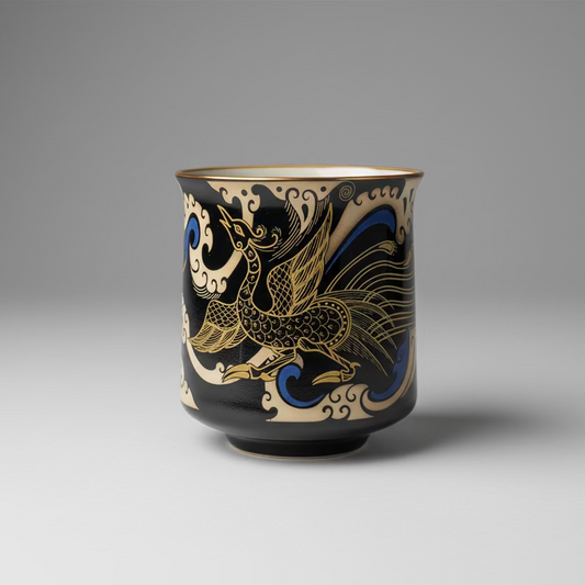 Noble Gold Ceramic Teacup Candle in Gift Box
