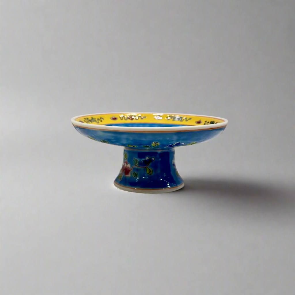 Phoenix Hand-Painted Peranakan Ceramic Pedestal Bowl