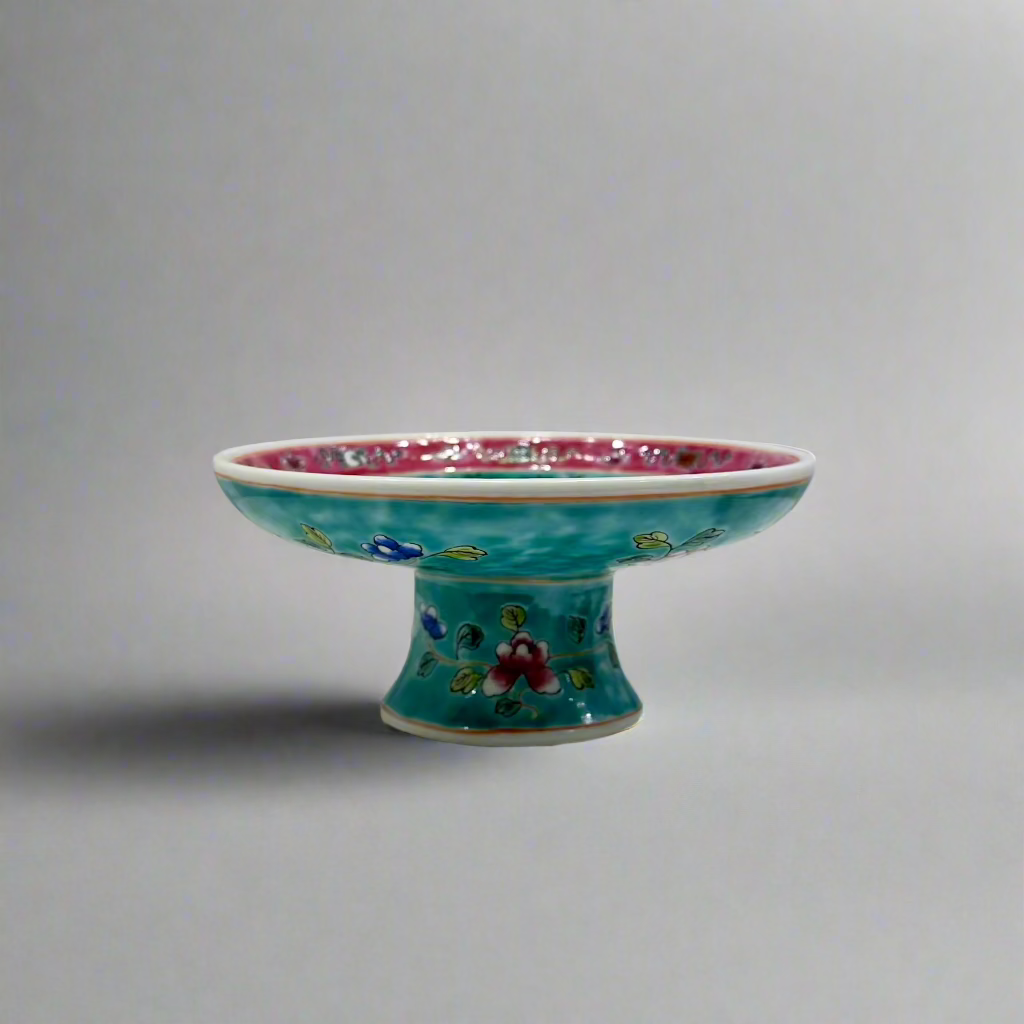 Phoenix Hand-Painted Peranakan Ceramic Pedestal Bowl