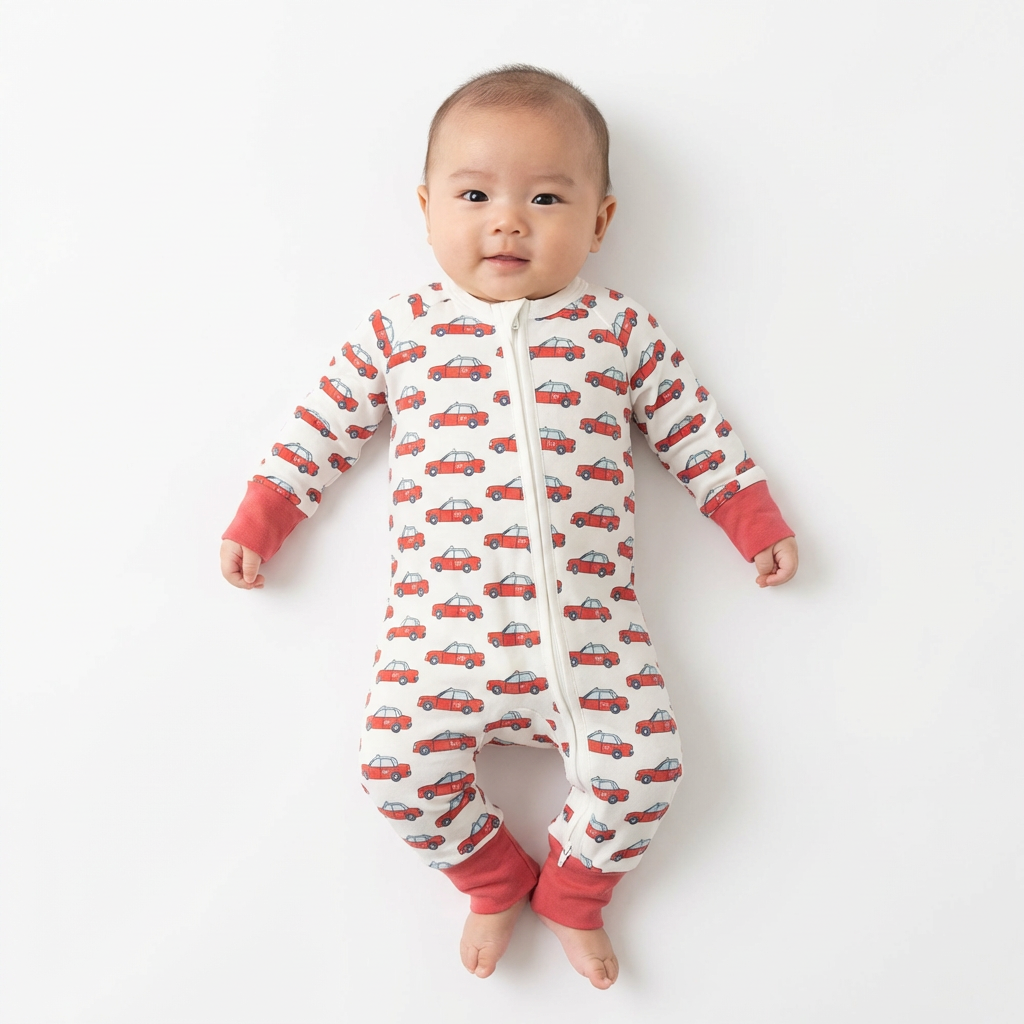 Hong Kong Zipper Romper Sleepsuit - Taxi