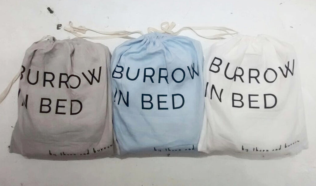 Smoke Grey Linen Bed Set - Thorn and Burrow
