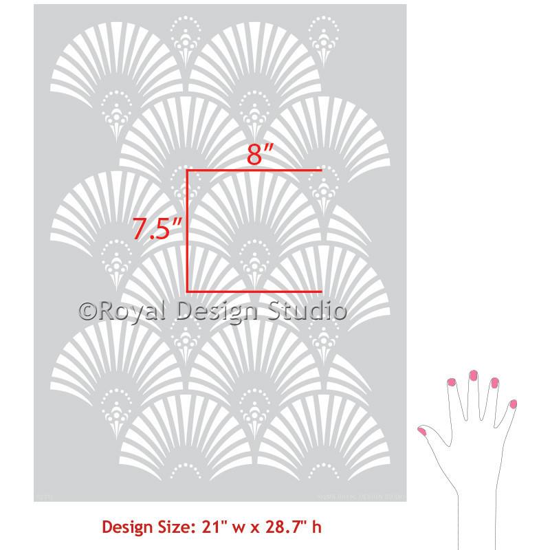 Gatsby Glam Art Deco Wall Stencil