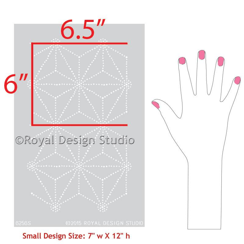 Shibori Japanese Furniture Stencil