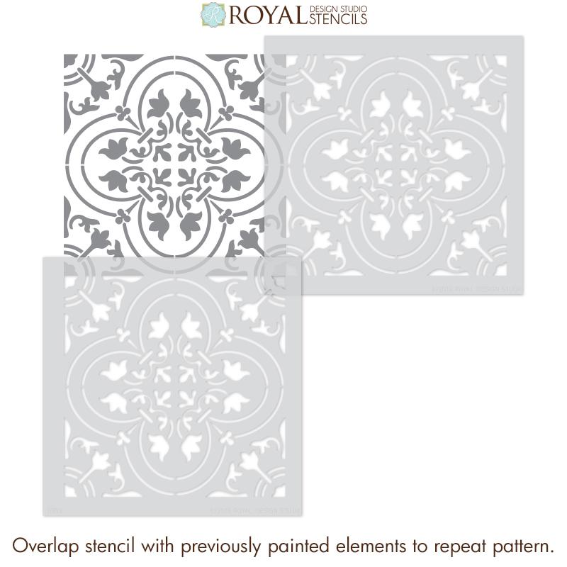 Palladium Tile Stencil - Small 6" x 6"