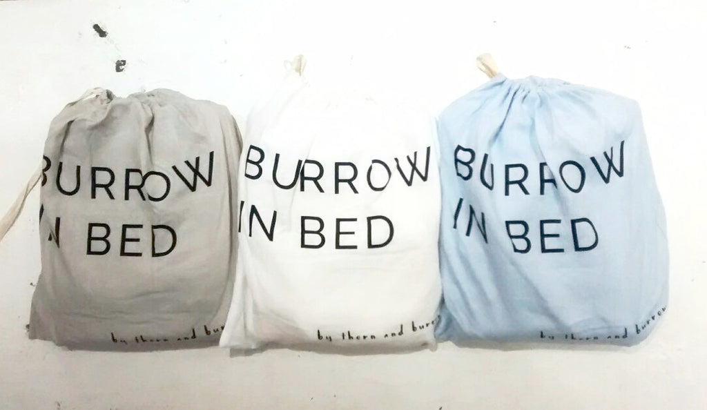Baby Blue Linen Bed Set - Thorn and Burrow