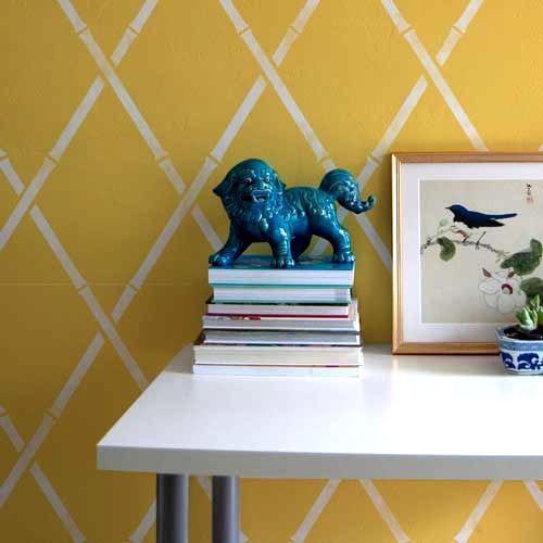 Bamboo Trellis Wall Stencil