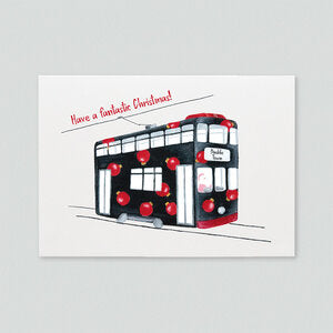 " Hong Kong Tram Christmas Card "