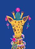 Magical Party Giraffe Art Print