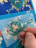 Chinoiserie In Teal & Peacock Blue Limited Edition Artwork