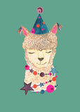 Magical Party Alpaca Art Print