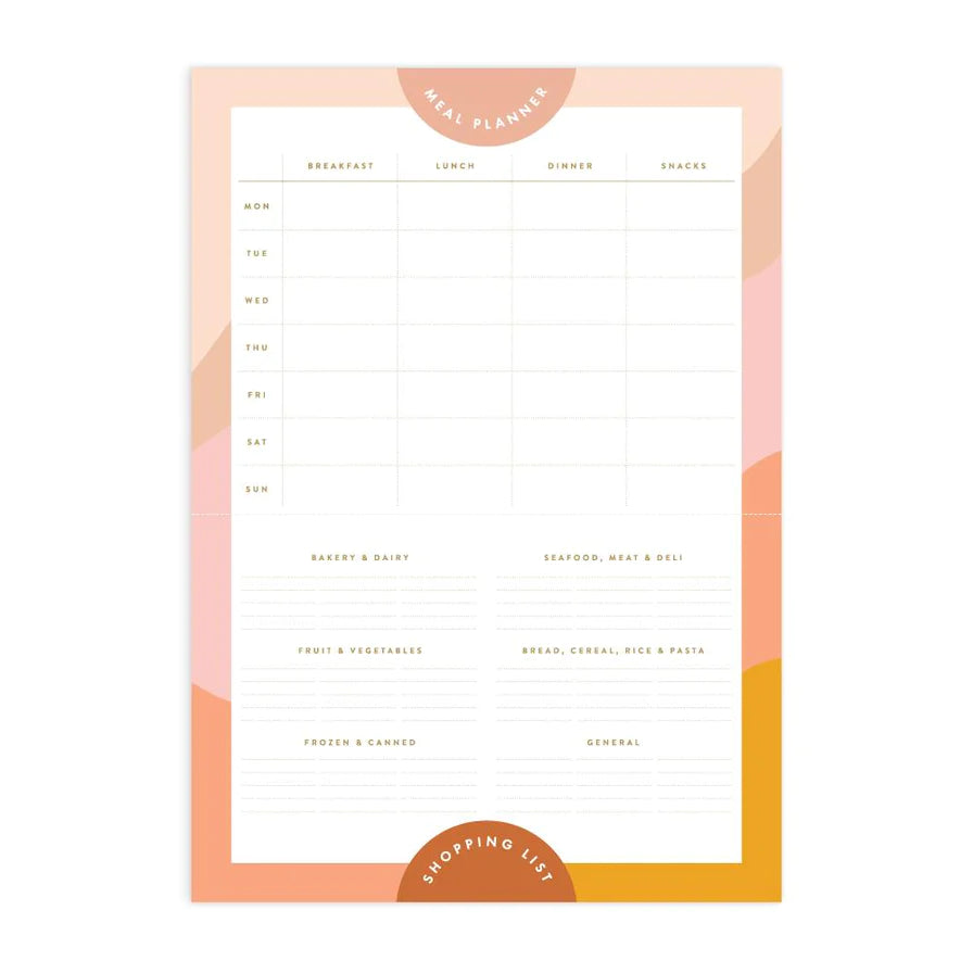 Muse A4 Meal Planner Magnet Notepad