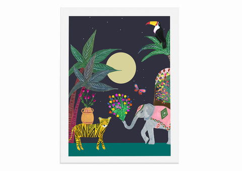 Moonlight Safari Art Print