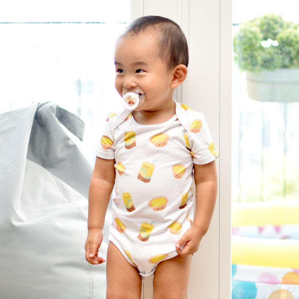 Organic Cotton Bodysuit - Vita Lemon Tea & Egg Tart
