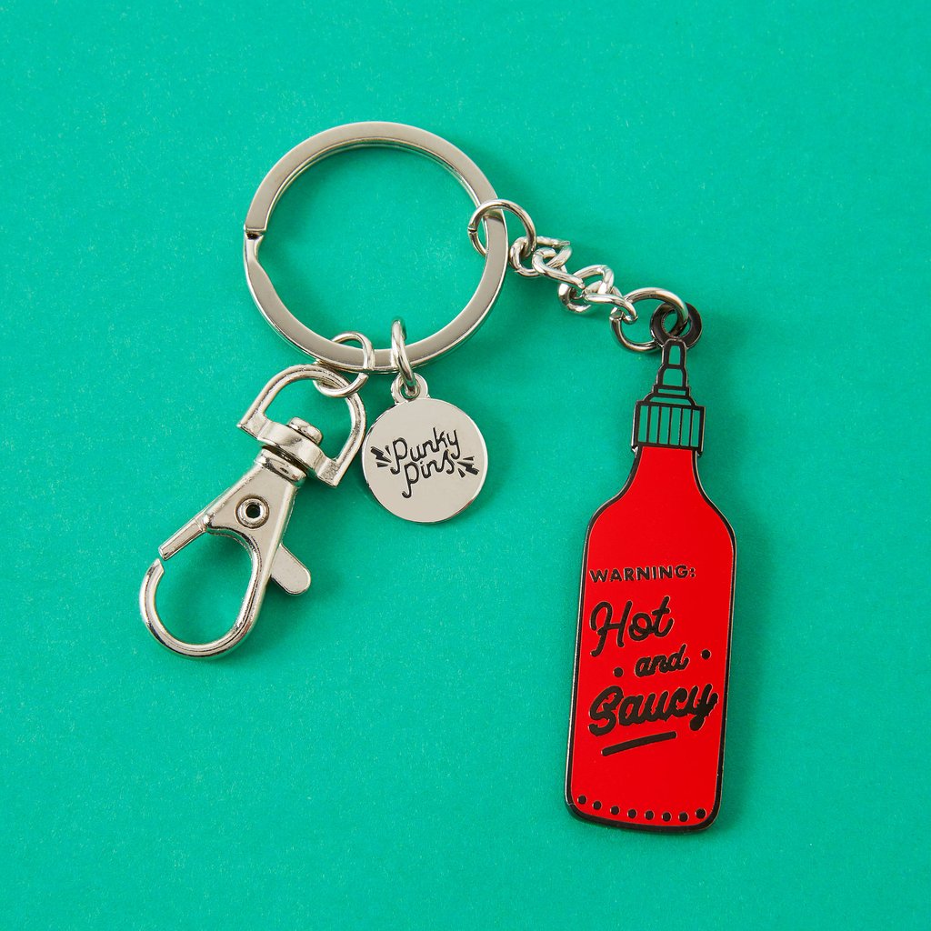 Hot & Saucy Enamel Keyring