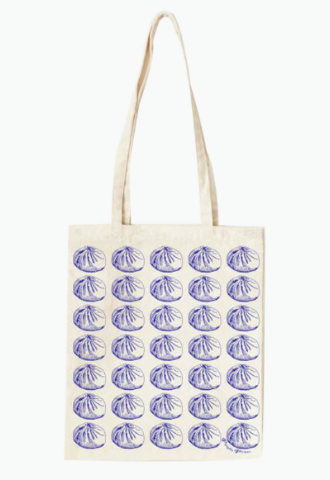 Baozi Pattern Canvas Tote Bag