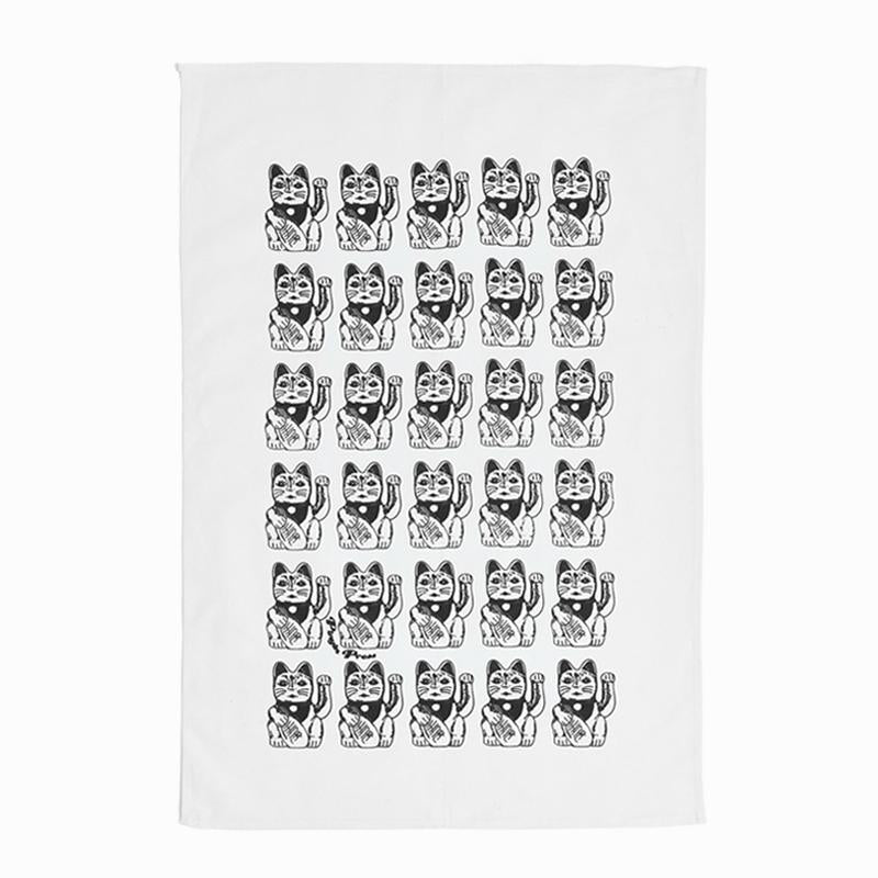 Lucky Cat Tea Towel
