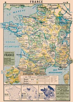 " France Map 2 " Poster