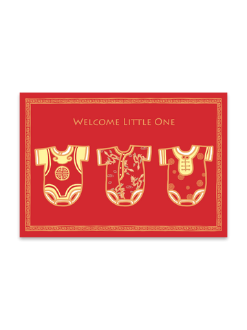 " Welcome Little One " Card Greeting Cards - Thorn and Burrow