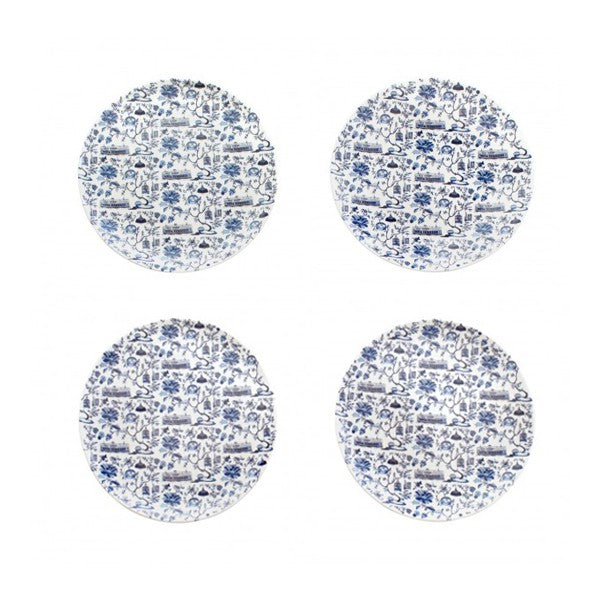 HK Toile 10.5" Dinner Plates (Set of 4)