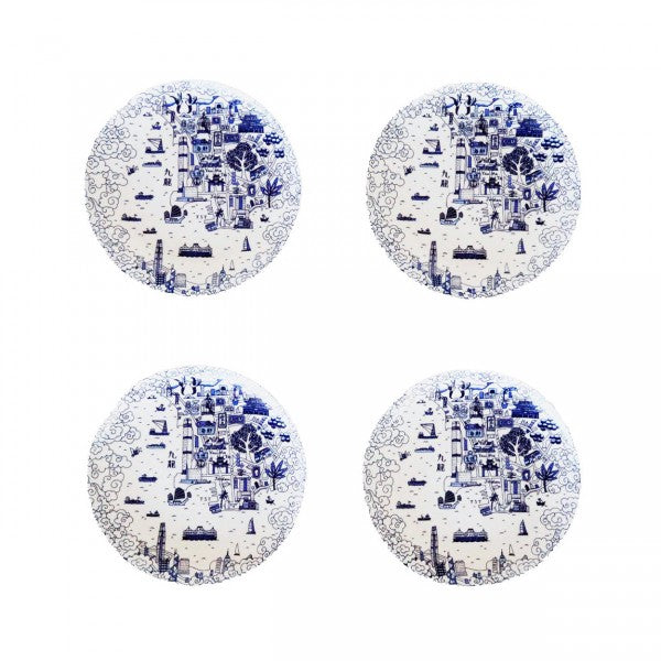 Kowloon Willow 8" Starter Plates (Set of 4)