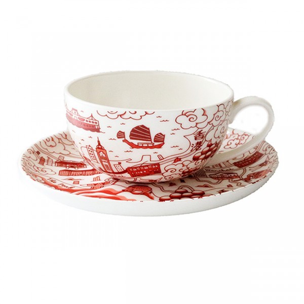 HK Willow Cup And Saucer Set