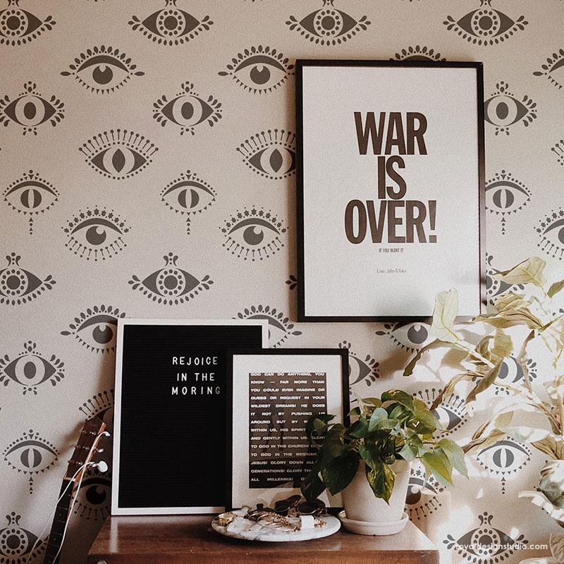Protective Eyes Furniture / Wall Stencil