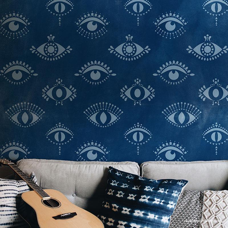 Protective Eyes Furniture / Wall Stencil